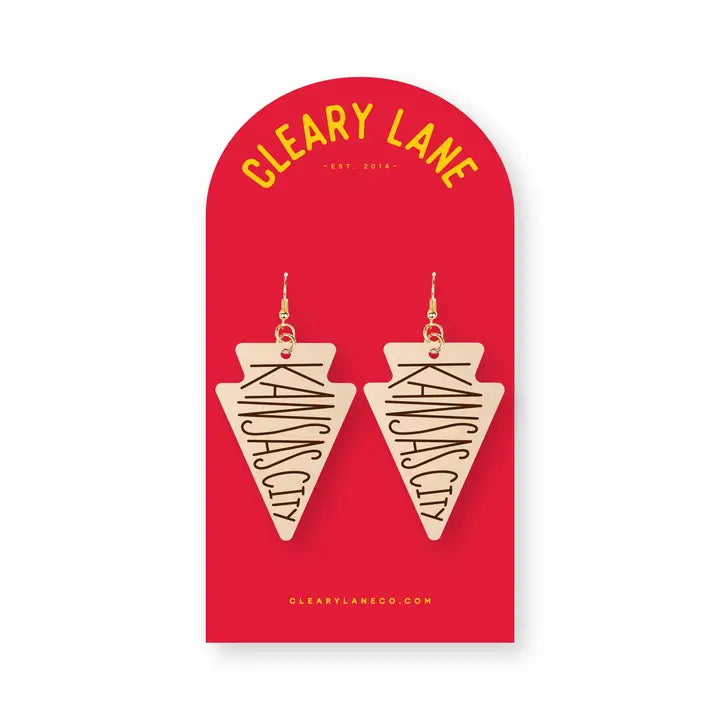 Kansas City Arrowhead Dangle Earrings