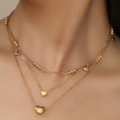 18K Stainless Steel Tarnish Free Layered Necklace