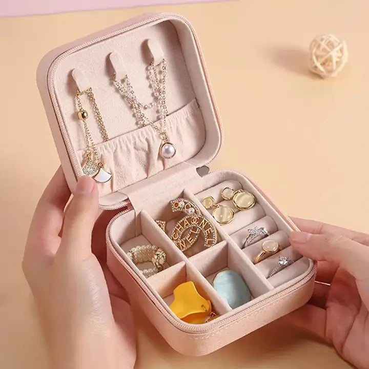 Travel Pu Leather Jewelry Case