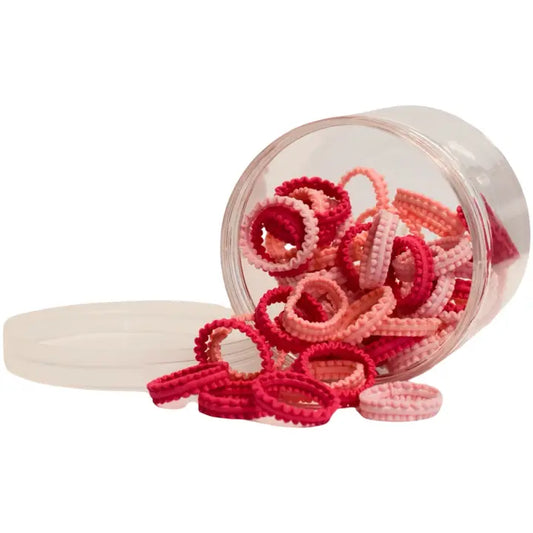Wavy Elastic Hair Tie Sets - Red