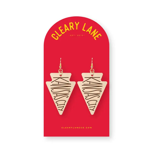 Kansas City Arrowhead Dangle Earrings