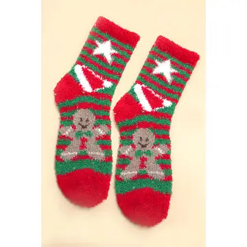 Christmas Holiday Warm Coral Fleece Fuzzy Socks
