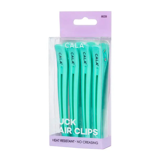 4pc Duck Hair Clips Teal
