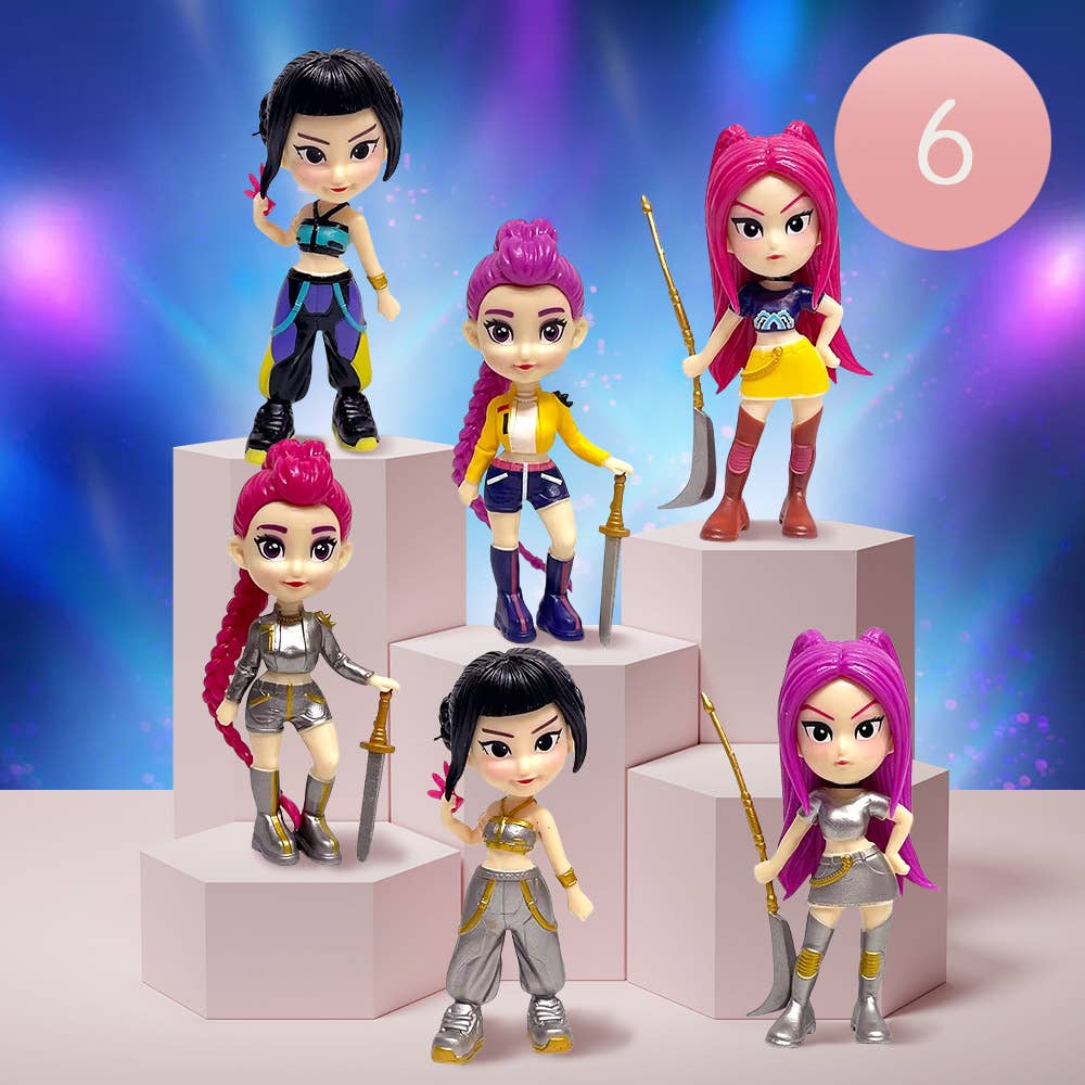 Kpop Demon Hunters Huntrix Figure Keychain Blind Box Trading Card