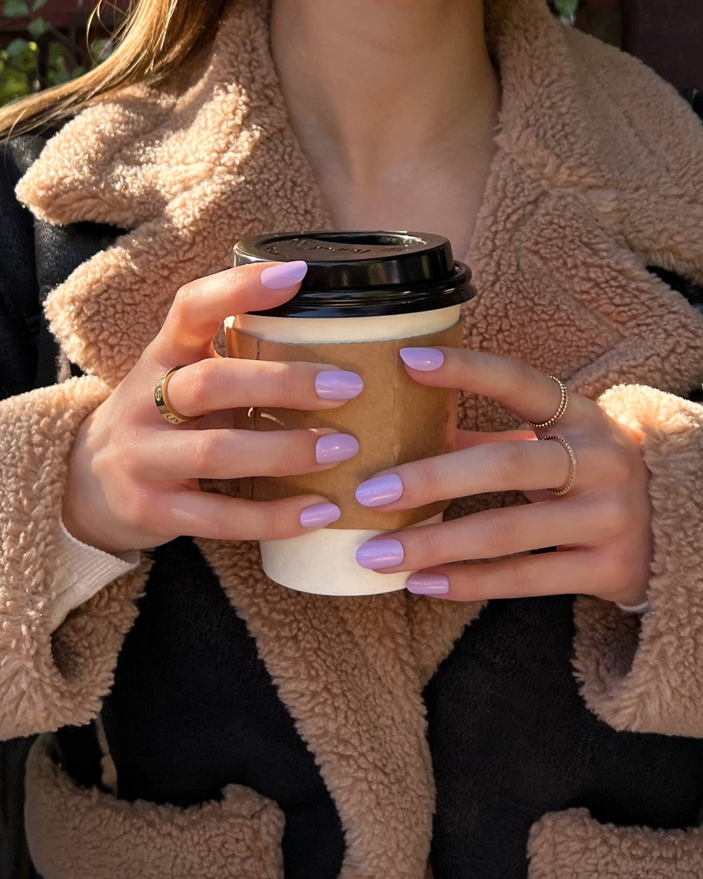 Lilac Press-On Nails|Short Round Shape|Spring Press on Nails