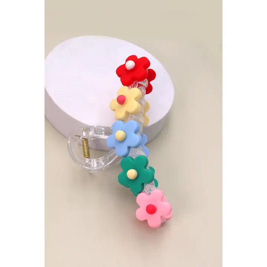 Large Floral Decorated Hair Claw Clips