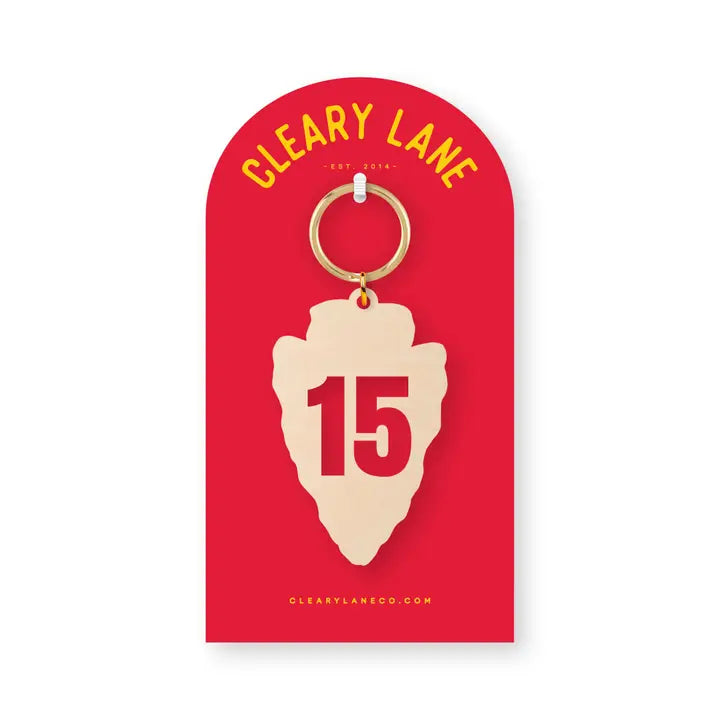 Kansas City Arrowhead #15 Mahomes Keychain