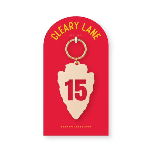Kansas City Arrowhead #15 Mahomes Keychain