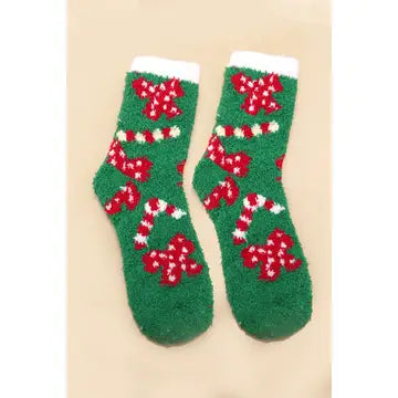 Christmas Holiday Warm Coral Fleece Fuzzy Socks
