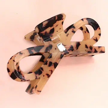 Large Cute Bow Ribbon Rhinestone Hair Claw Clips