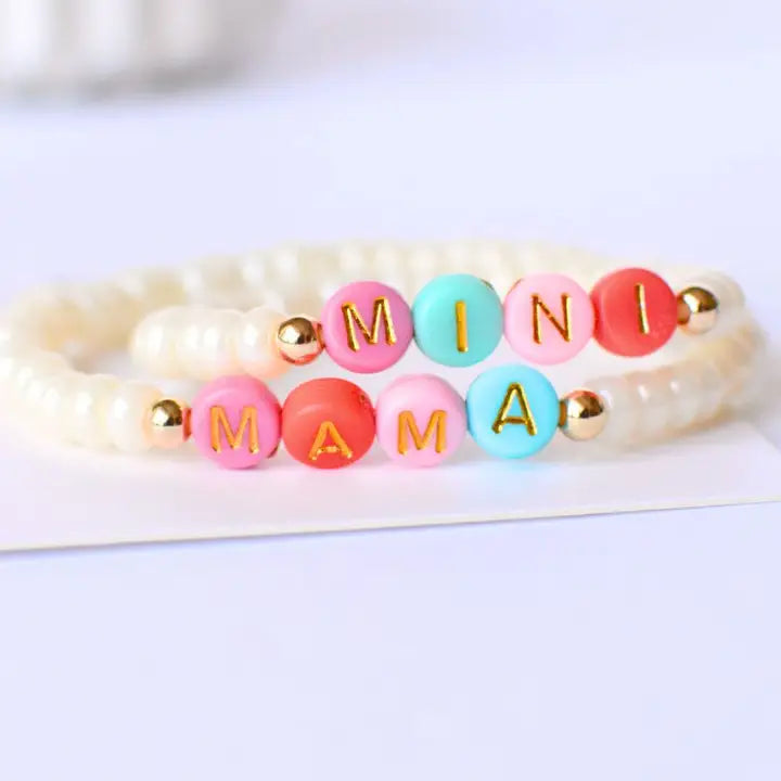 Inspirational Pearl Mama Mini Matching Mom Bracelet Jewelry