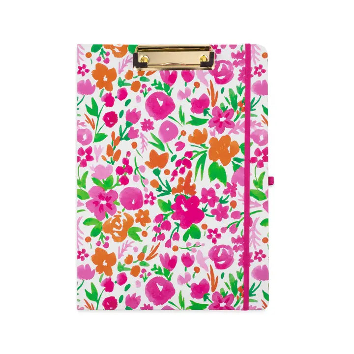 Double Pad Clipboard Folio, Watercolor Flowers