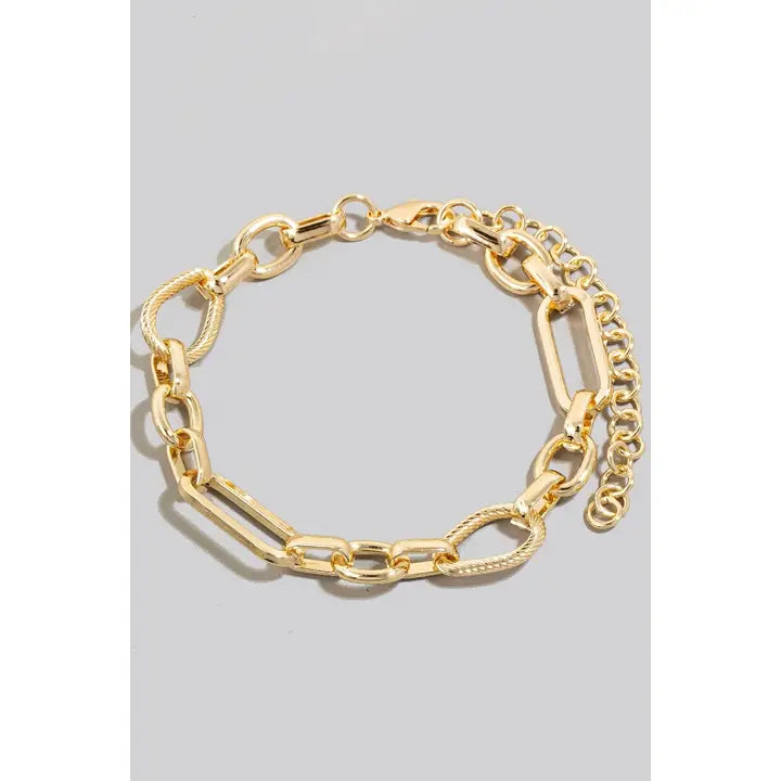 Mixed Style Chain Link Bracelet