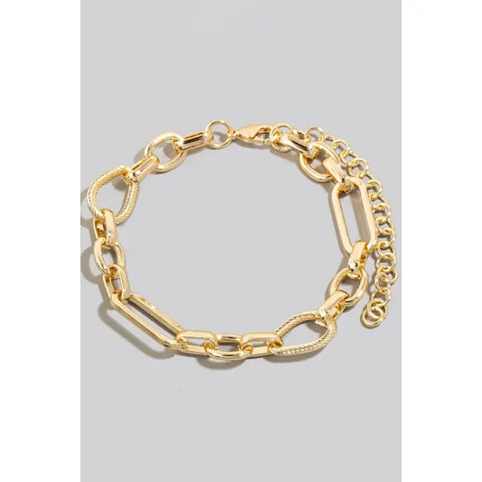 Mixed Style Chain Link Bracelet