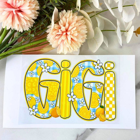 Yellow GiGi | 4" UV DTF Decal