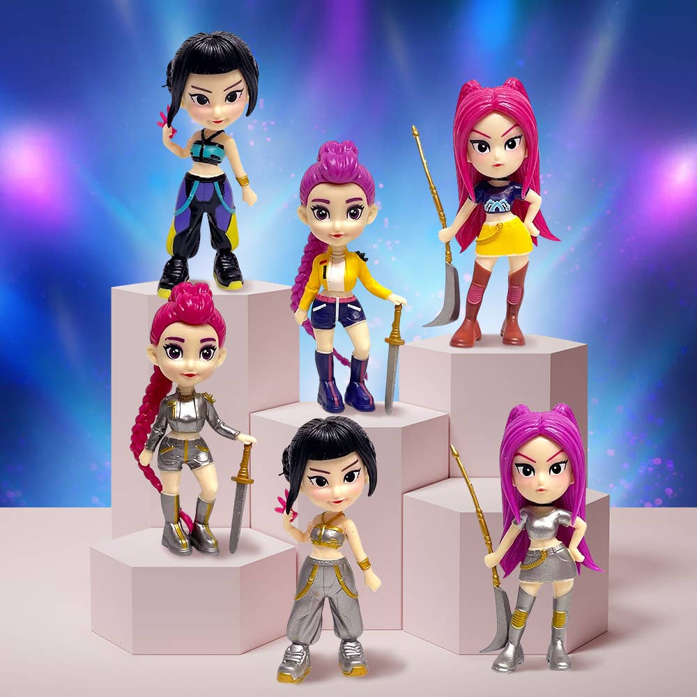 Kpop Demon Hunters Huntrix Figure Keychain Blind Box Trading Card