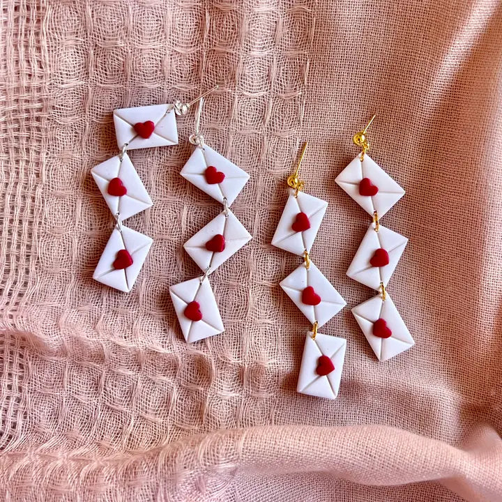 Love Letter Clay Earrings