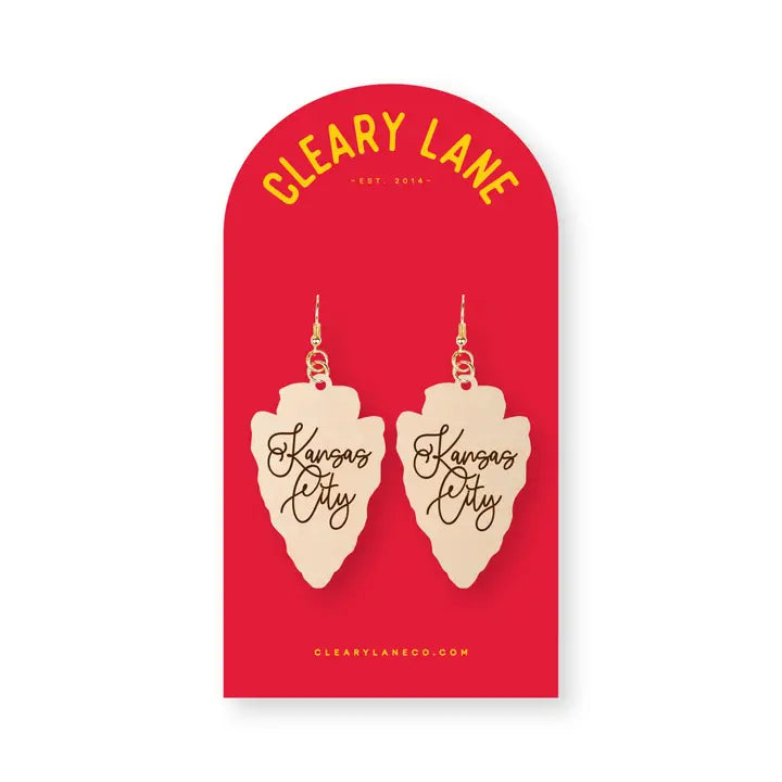 Kansas City Arrowhead Dangle Earrings