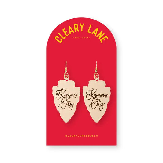 Kansas City Arrowhead Dangle Earrings