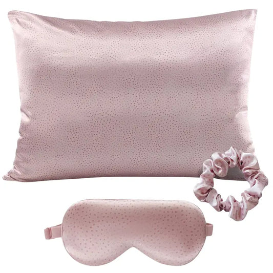 Satin Sleep Set - Mauve Dot