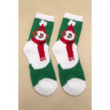Christmas Holiday Warm Coral Fleece Fuzzy Socks