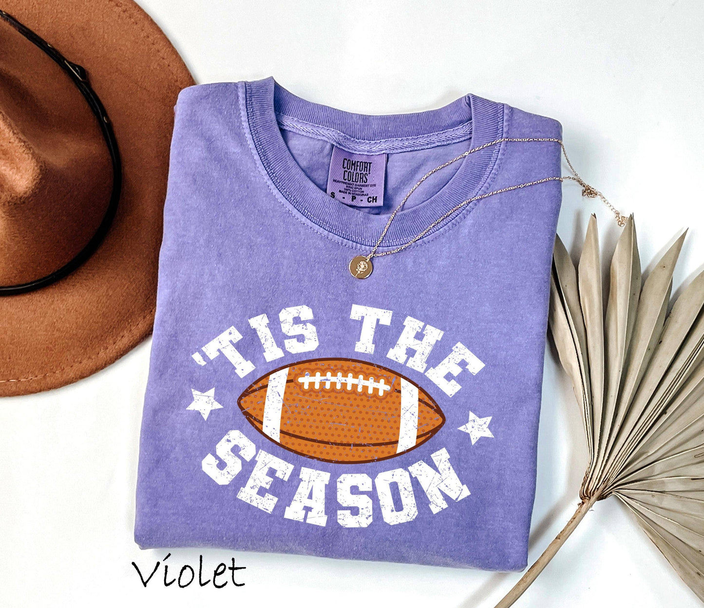 Football Comfort Colors Shirt, Tis the Season Sweatshirt