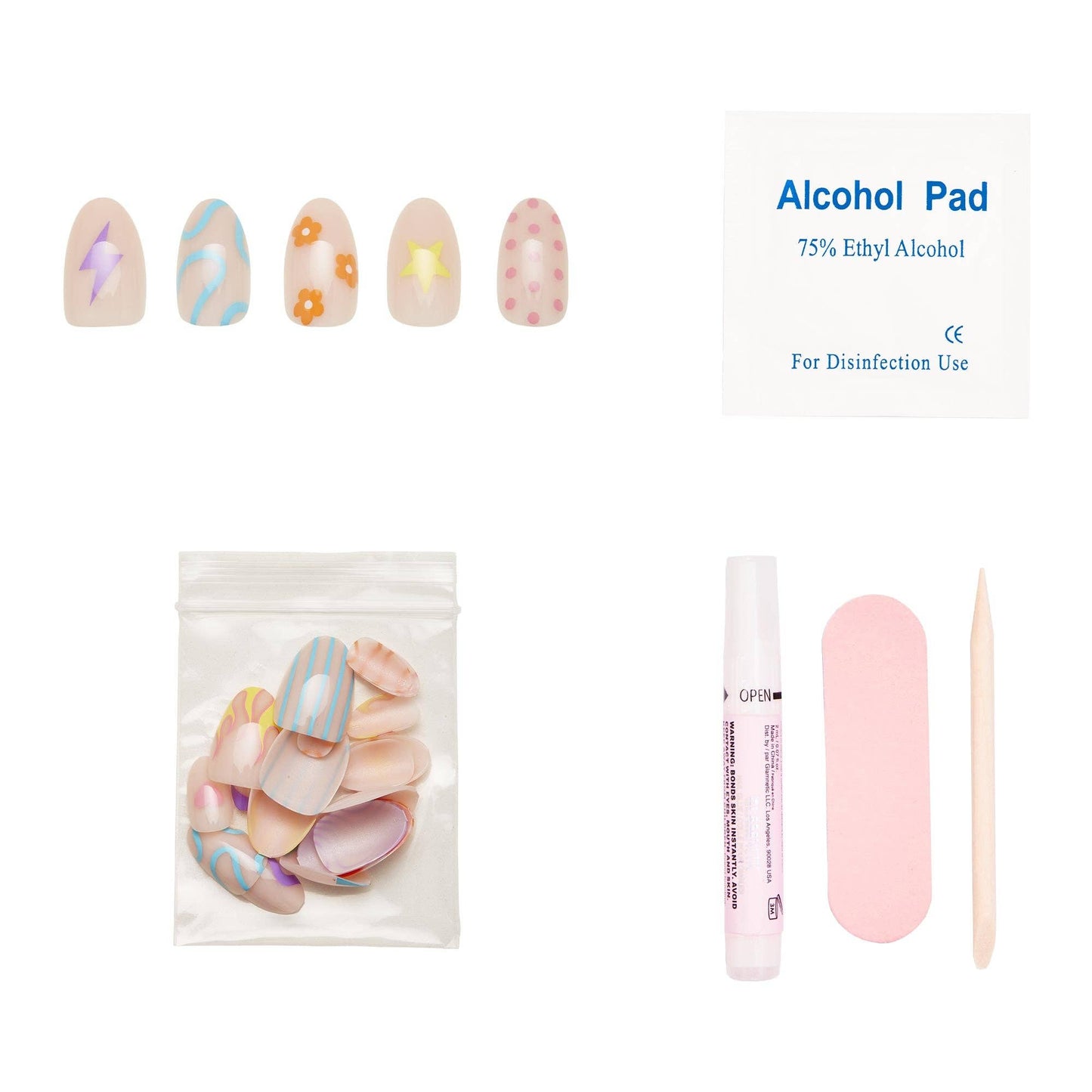 Wild Child press on nail set