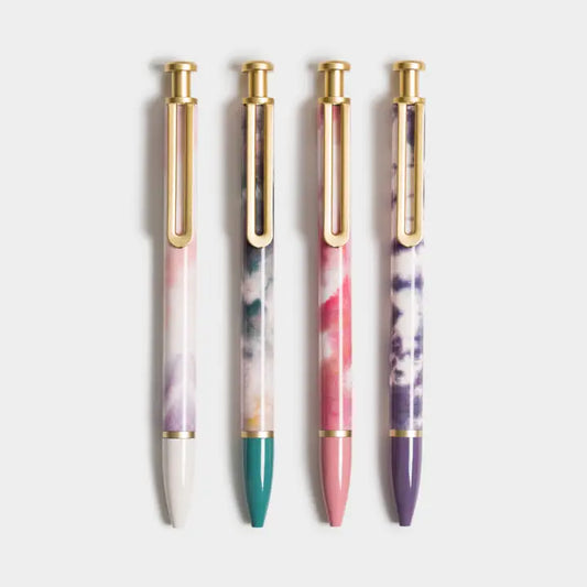 Soft Dye Ballpoint Pens, 4 Ct Assorted Colors