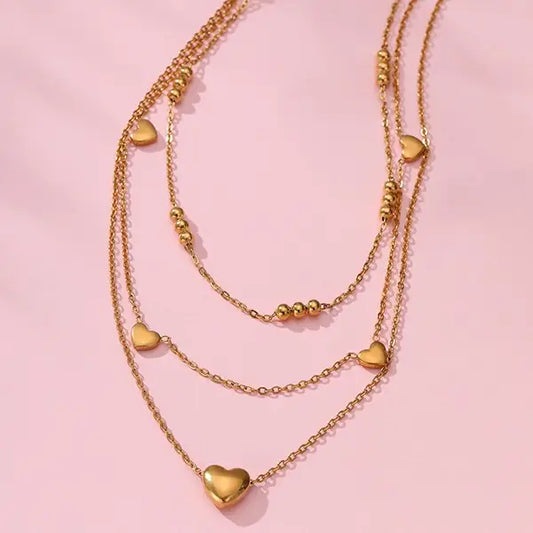 18K Stainless Steel Tarnish Free Layered Necklace