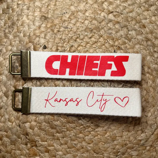 Chiefs Canvas Wrist Keychain Lanyard