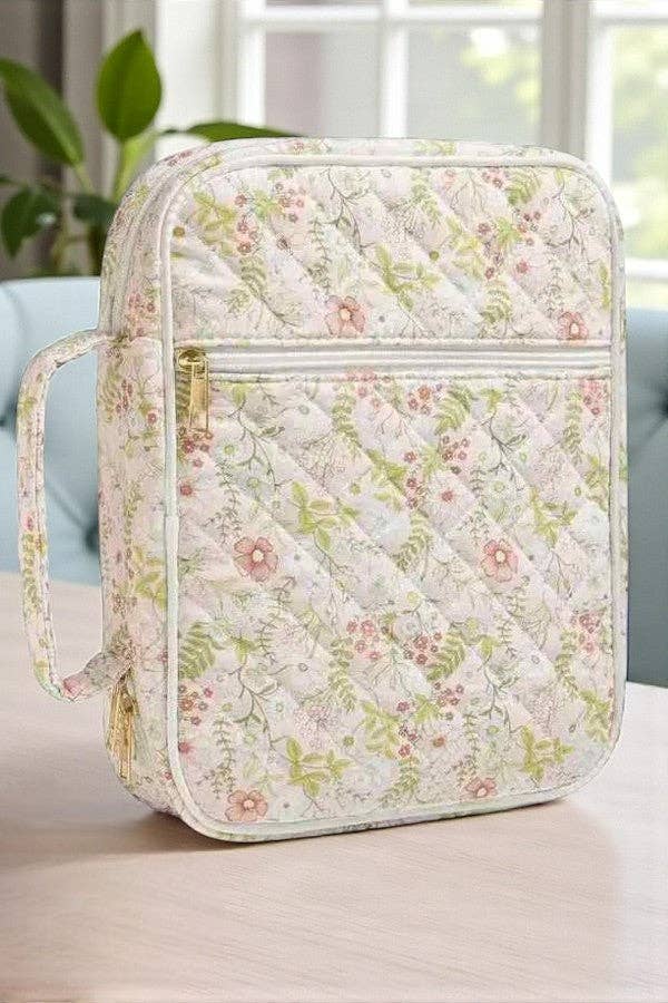 Ruth Pink Floral Print Bible Cover