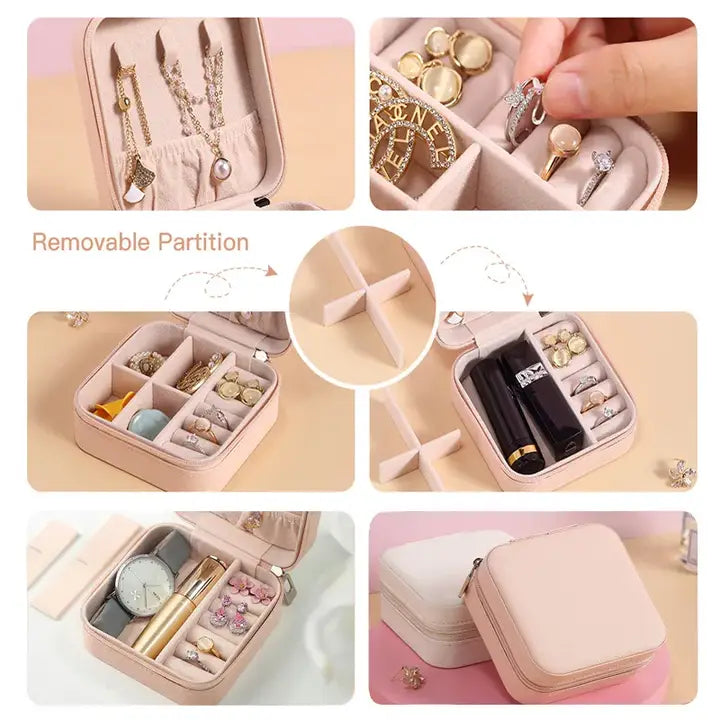 Travel Pu Leather Jewelry Case
