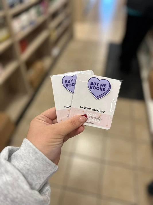 Buy Me Books Valentines Candy Heart | Magnetic Bookmark