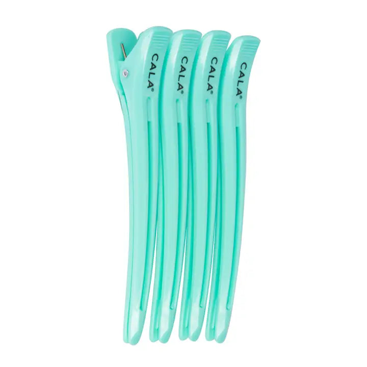 4pc Duck Hair Clips Teal