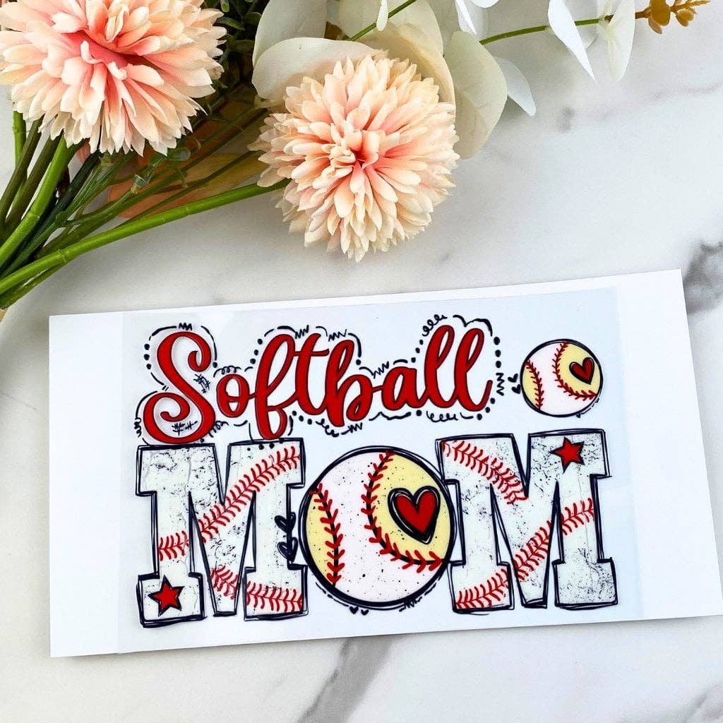 Softball Mom2 | 4″ UV DTF Decal