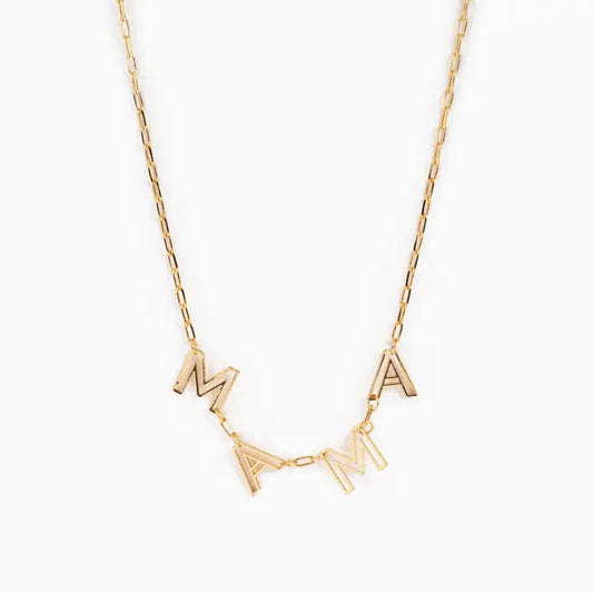 Mama Letter Cutout Station Necklace