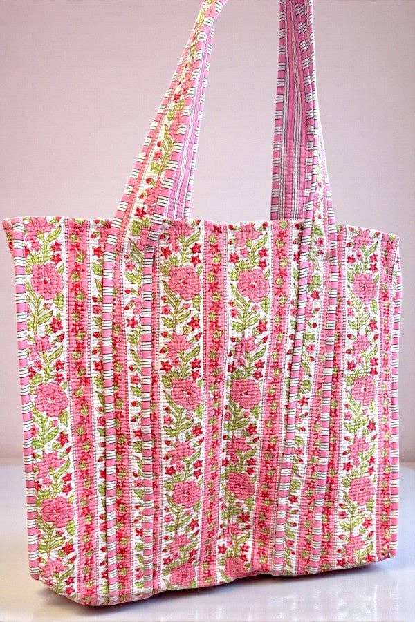 Ophelia Pink Floral Tote Bag