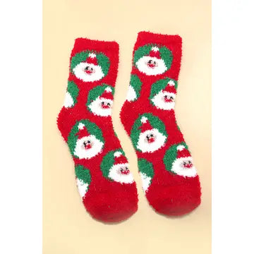 Christmas Holiday Warm Coral Fleece Fuzzy Socks