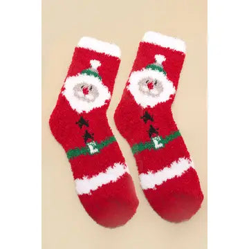 Christmas Holiday Warm Coral Fleece Fuzzy Socks